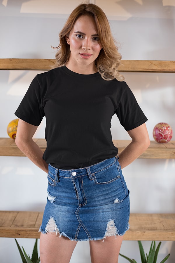 Regular Fit Black T shirt