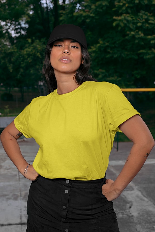 Regular Fit Yellow T shirt