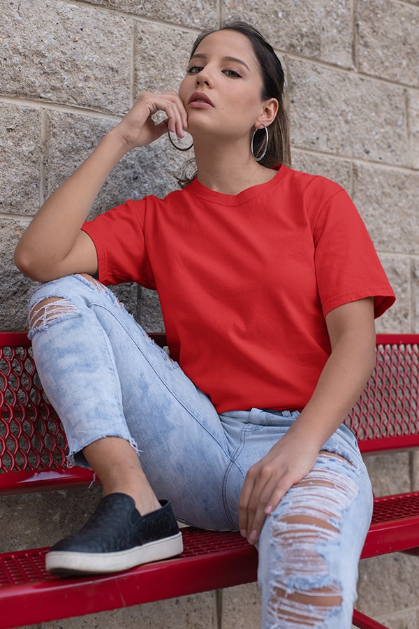 Regular Fit Red T shirt