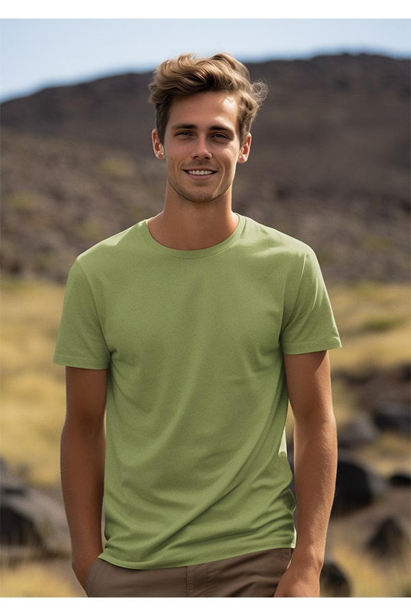 Oversized Regular Fit Leaf Green T shirt