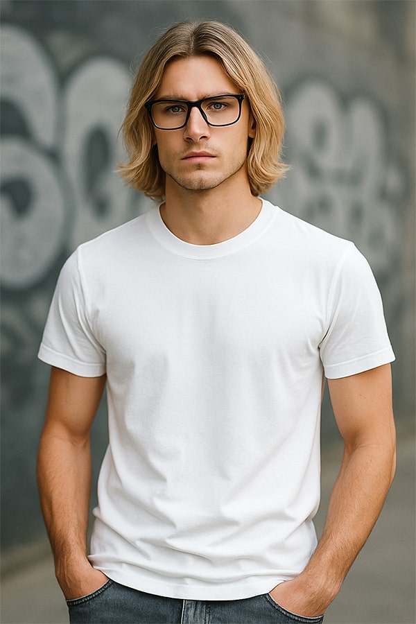 Regular Fit White T shirt