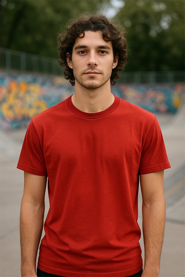 Regular Fit Red T shirt