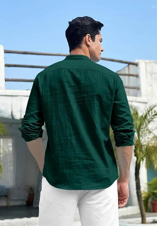 Casual Regular Fit Collor Short Kurta for Men