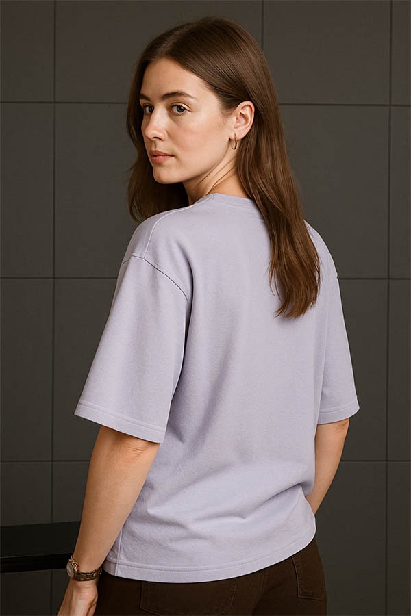 Light Purple Oversized Regular T shirts