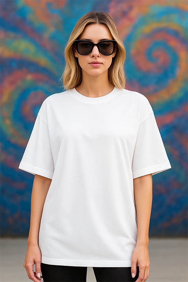 Oversized Premium Terry Cotton White
