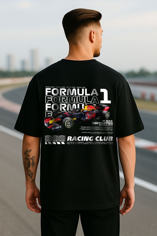 Oversized Black Tshirt- Formula