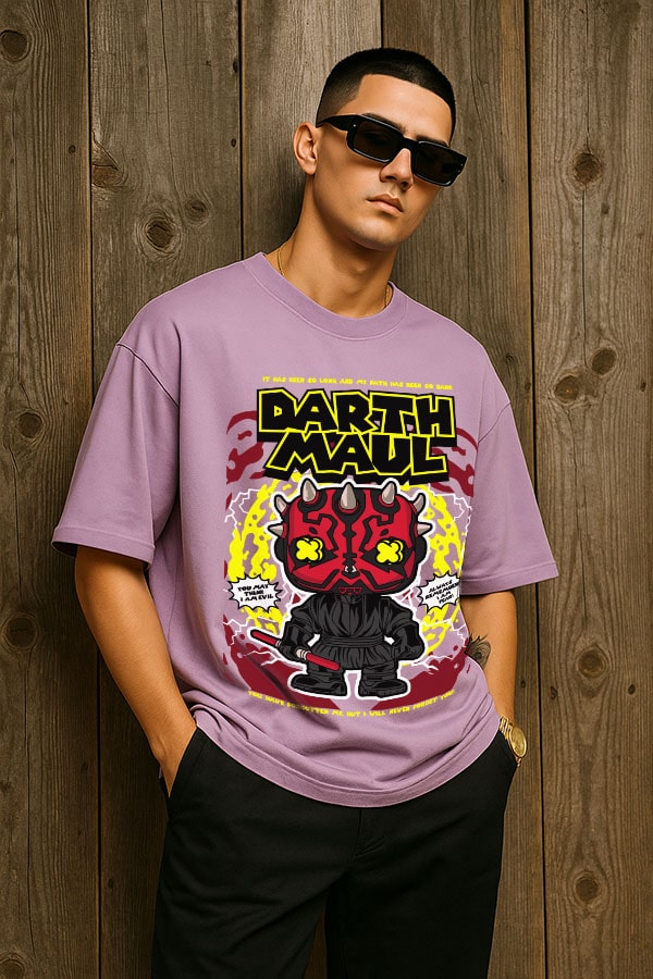 Oversized Darth Maul Purple T shirt