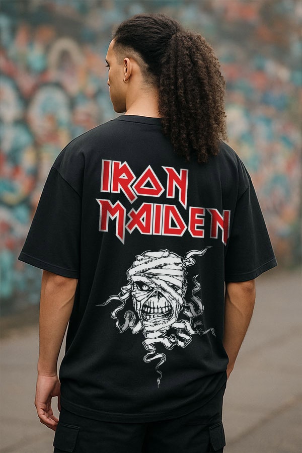 Oversized Music T shirts Iron Maiden