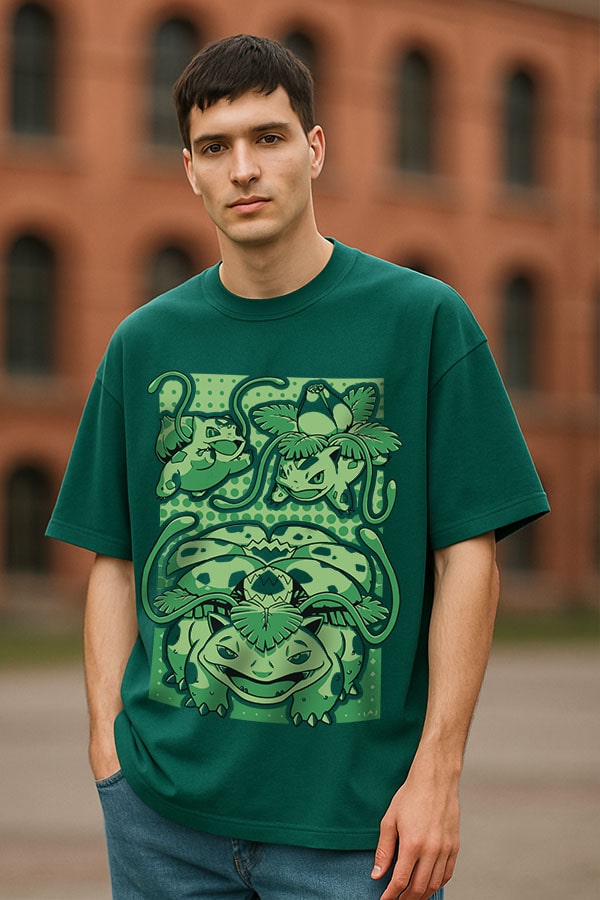 Oversized Pokemon Green T shirt
