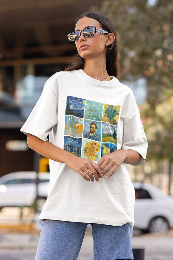 Oversized Van Gogh White T-shirt