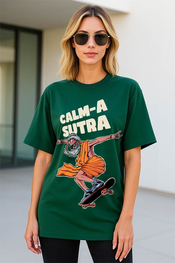 Oversized calm-a sutra Green T-shirt