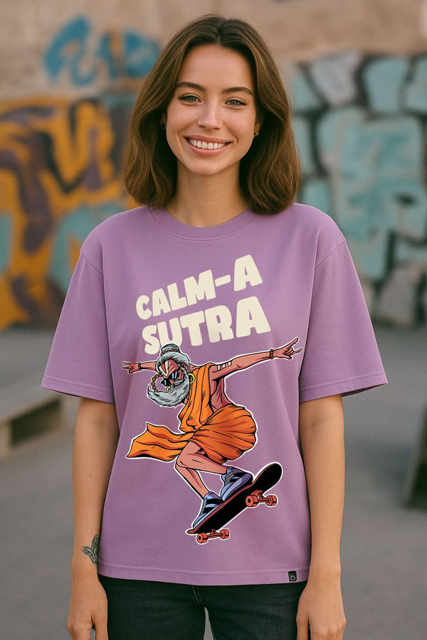 Oversized calm-a sutra Lavender T-shirt