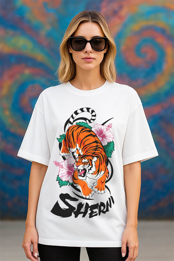 Oversized White SHERNI T shirt